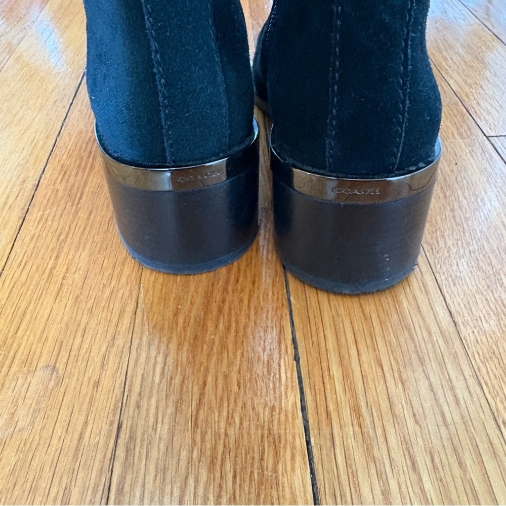 Coach 'Ryder' Black Suede Boots - Picture 9 of 12